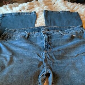 Terra & Sky Women's Boot Cut Jeans in Classic Blue